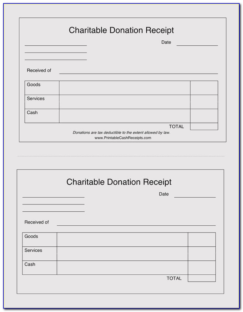 Donation Receipt Word Format