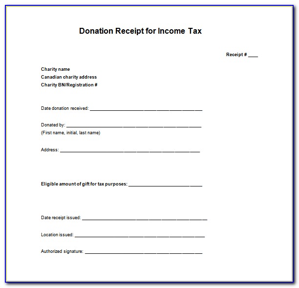 Donation Tax Receipt Template Word