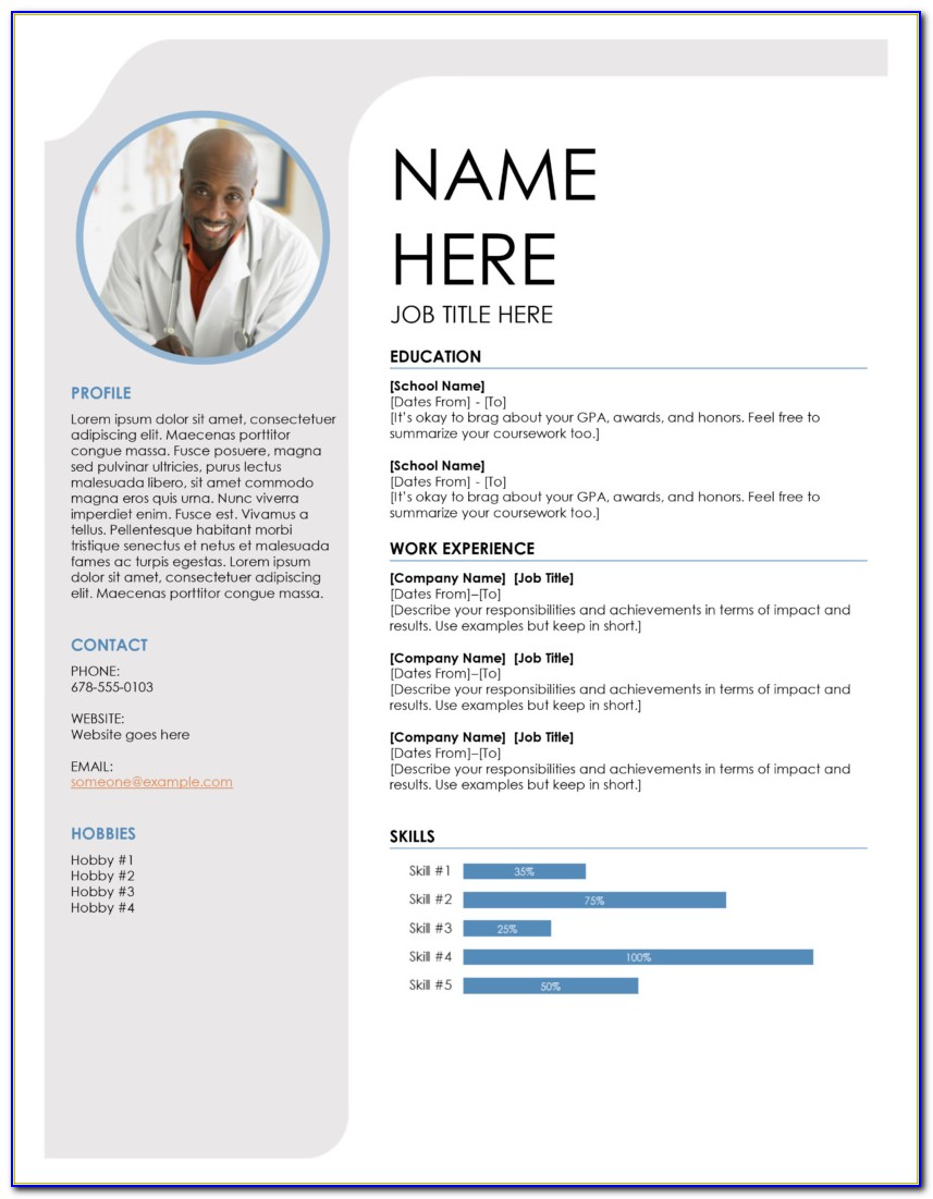 Download A Resume Template For Microsoft Word