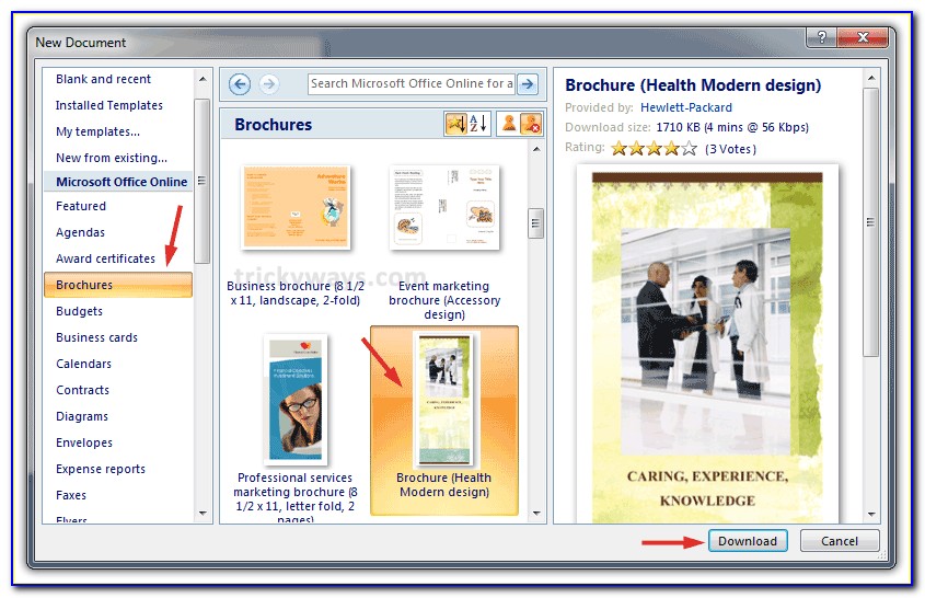 Download Brochure Template Microsoft Word 2007 Free
