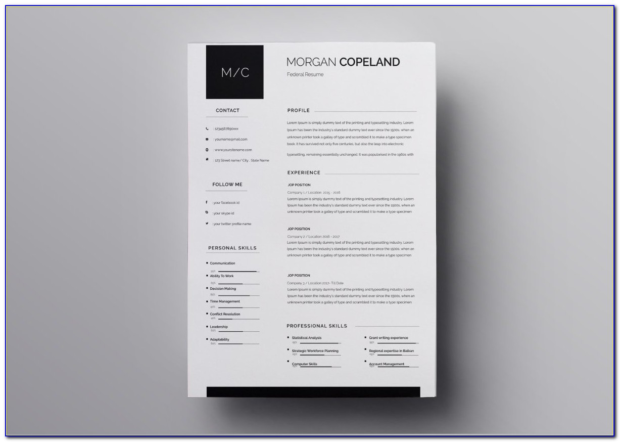 Downloadable Free Resume Templates For Pages