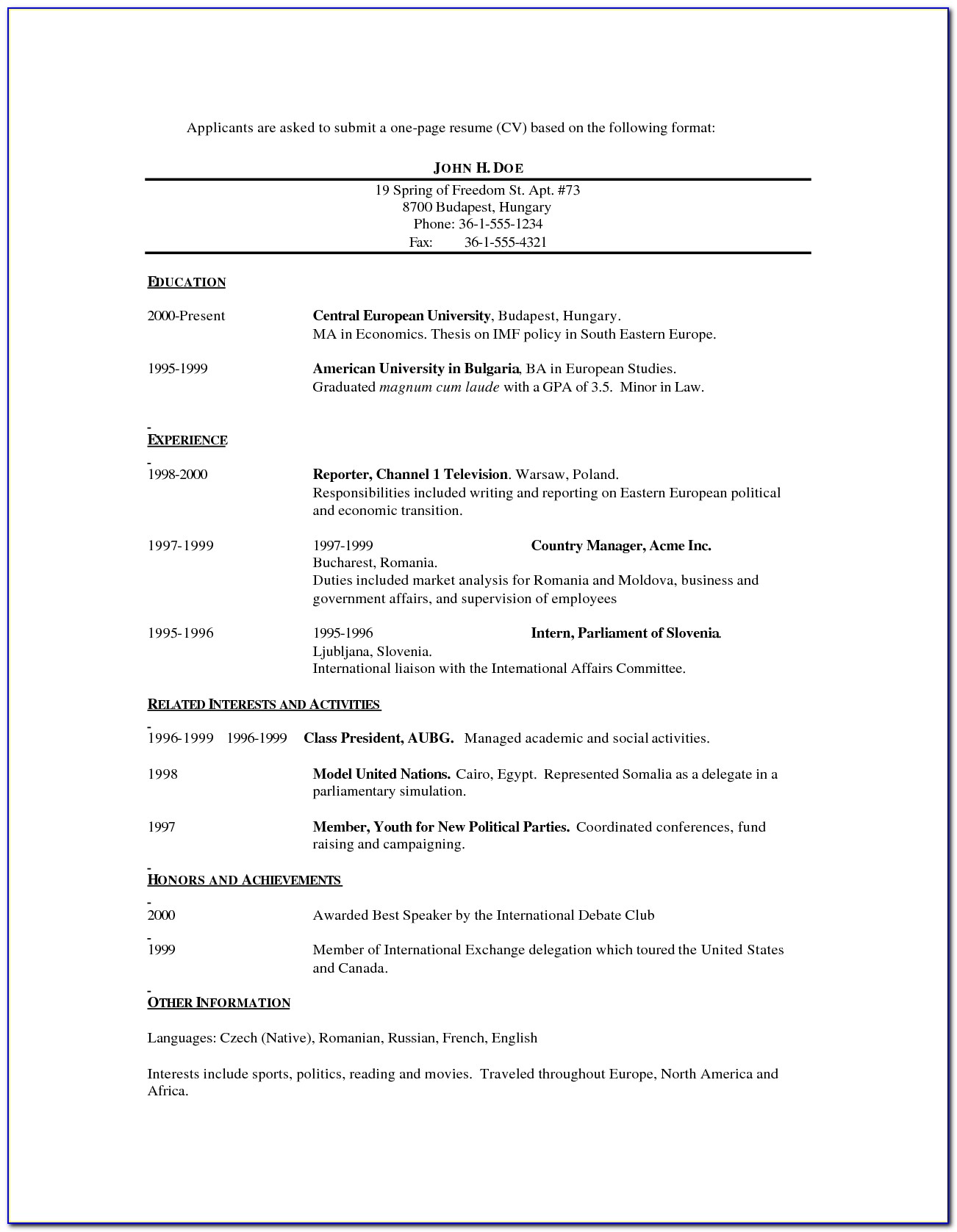 Downloadable Resume Templates For Microsoft Word