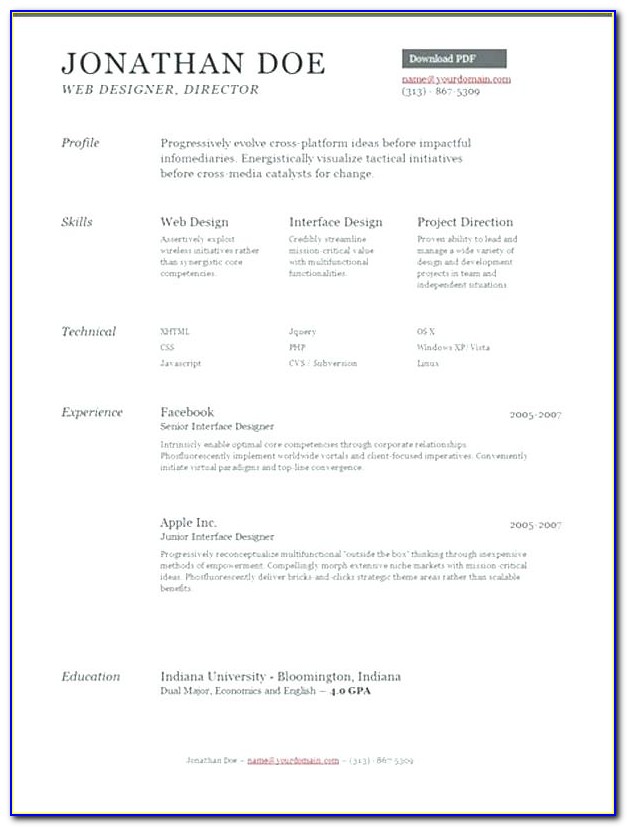 Downloadable Resume Templates For Word 2010