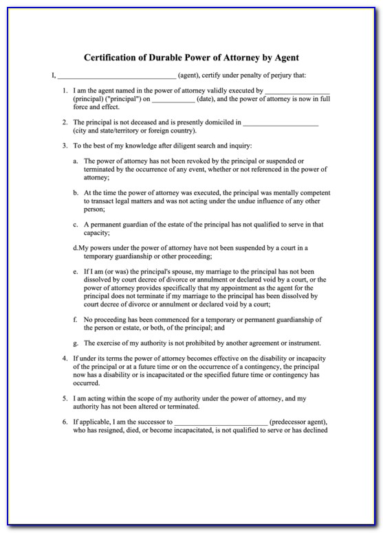 Durable Power Of Attorney Form Illinois Pdf