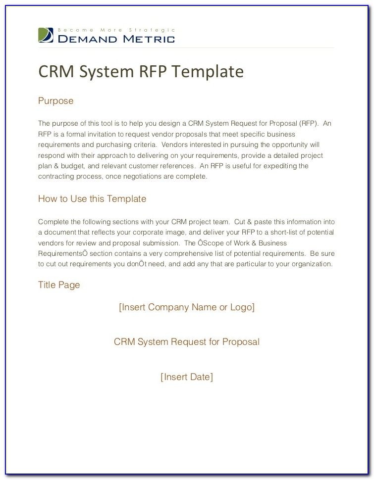 Dynamics Crm Proposal Template