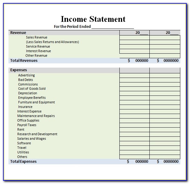Earning Statement Template Excel