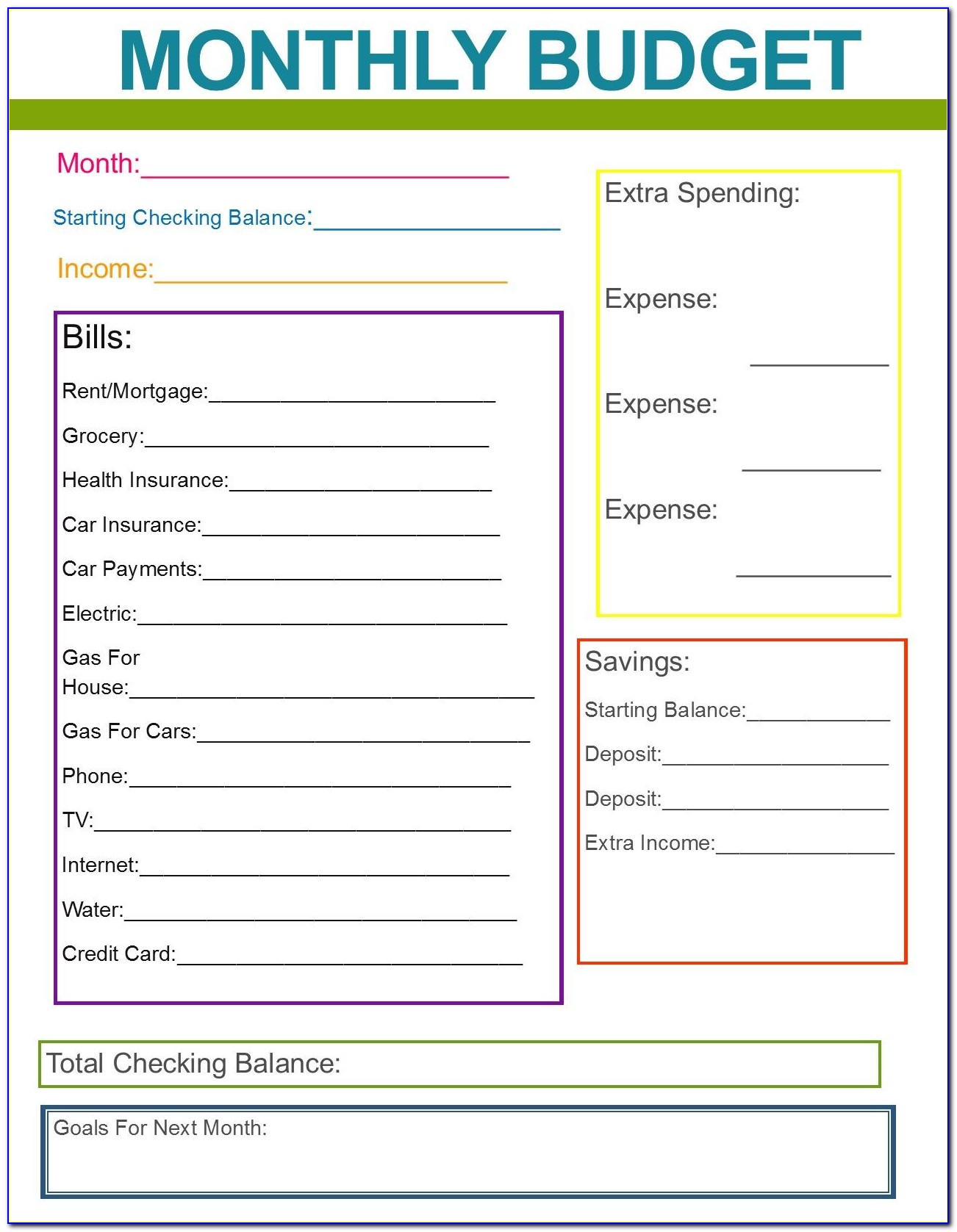 Easy Excel Spreadsheet Templates