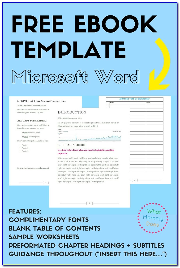 Ebook Templates For Word Free