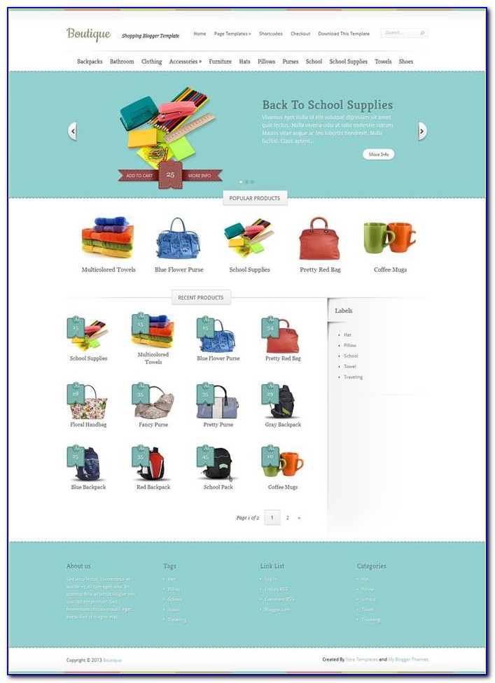 Ecommerce Blogger Templates Free Download
