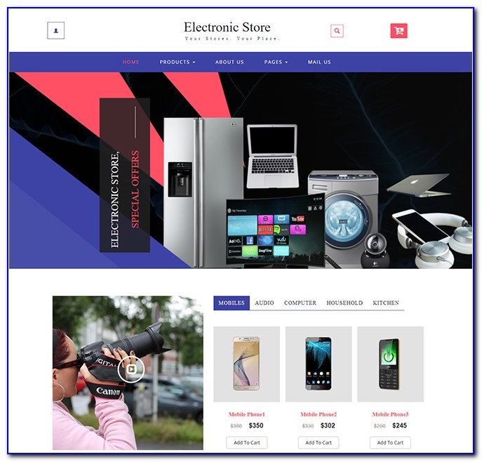Ecommerce Bootstrap 3 Template Free