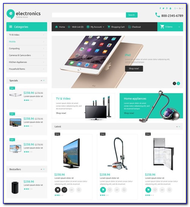 Ecommerce Bootstrap Template Free Download