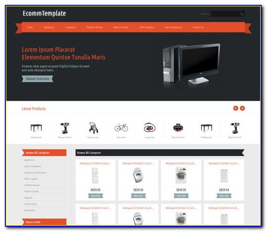 Ecommerce Free Templates Bootstrap 4