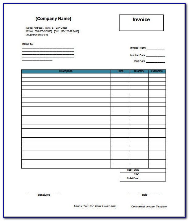 Editable Invoice Template South Africa