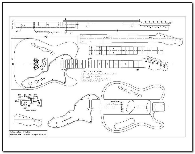 Electric Guitar Pickup Routing Templates