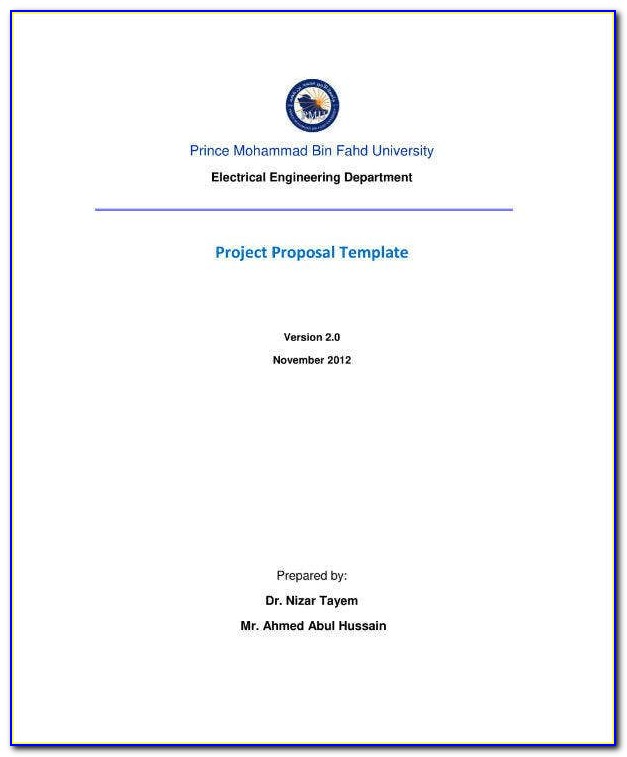 Electrical Engineering Project Proposal Example Pdf