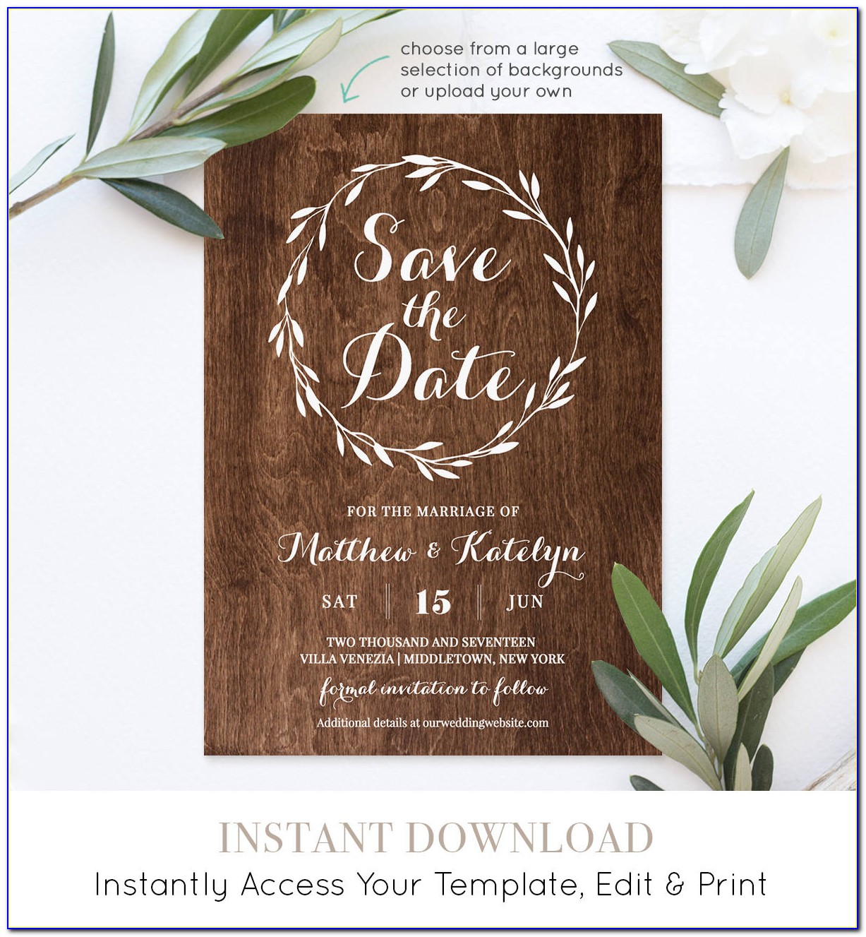 Electronic Save The Date Wedding Invitations
