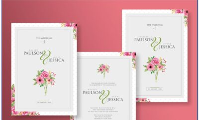 Elegant Wedding Invitation Card Template Free Download