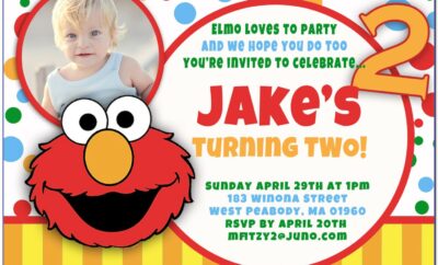 Elmo 1 St Birthday Invitation Templates