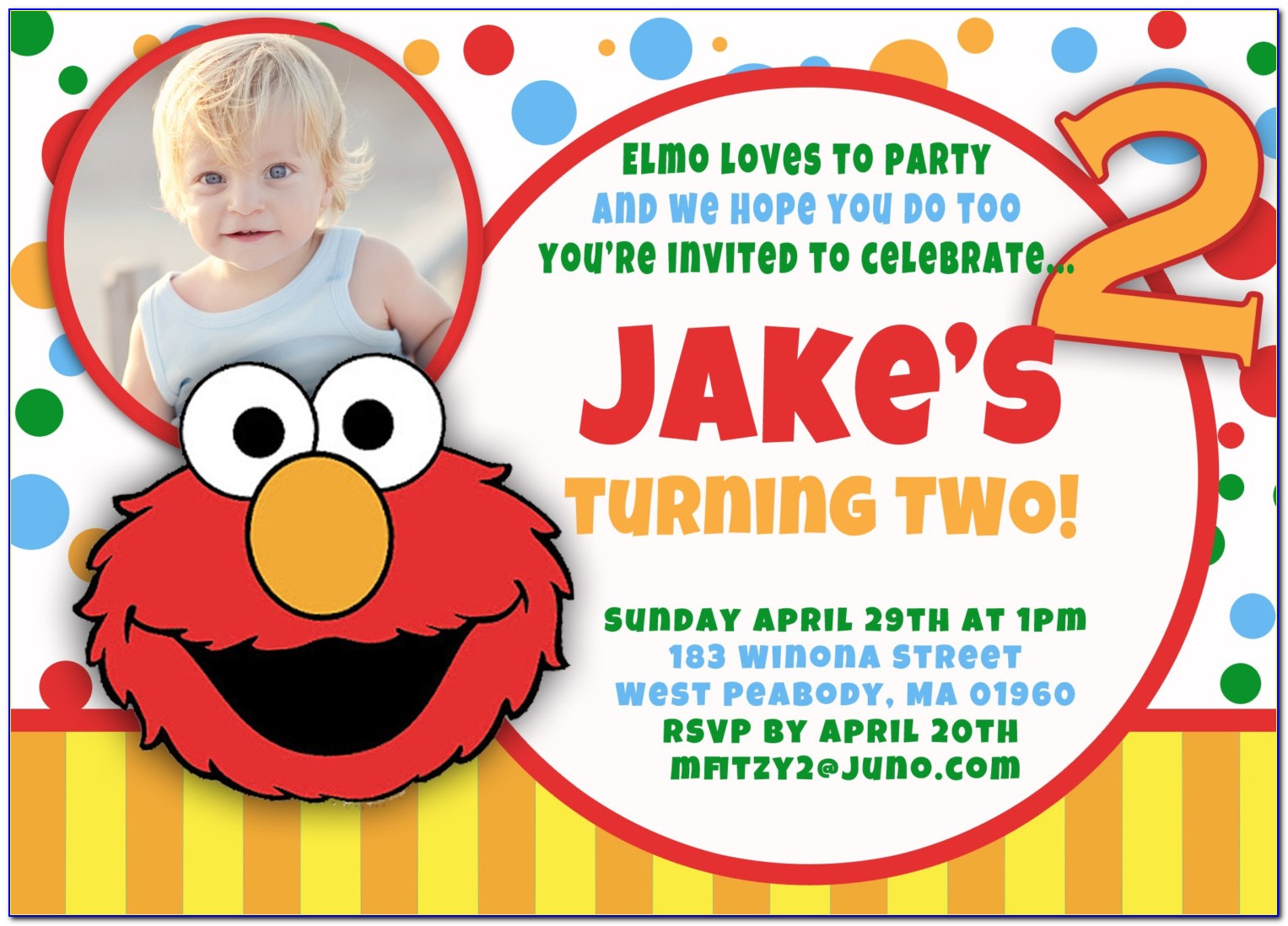 Elmo 1st Birthday Invitation Templates