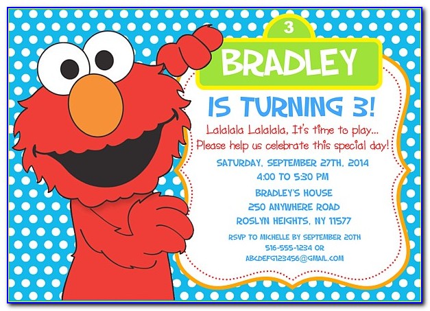 Elmo 2nd Birthday Invitation Template