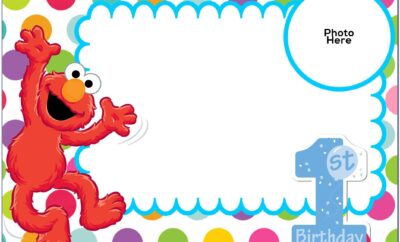 Elmo Birthday Invitations Template Free