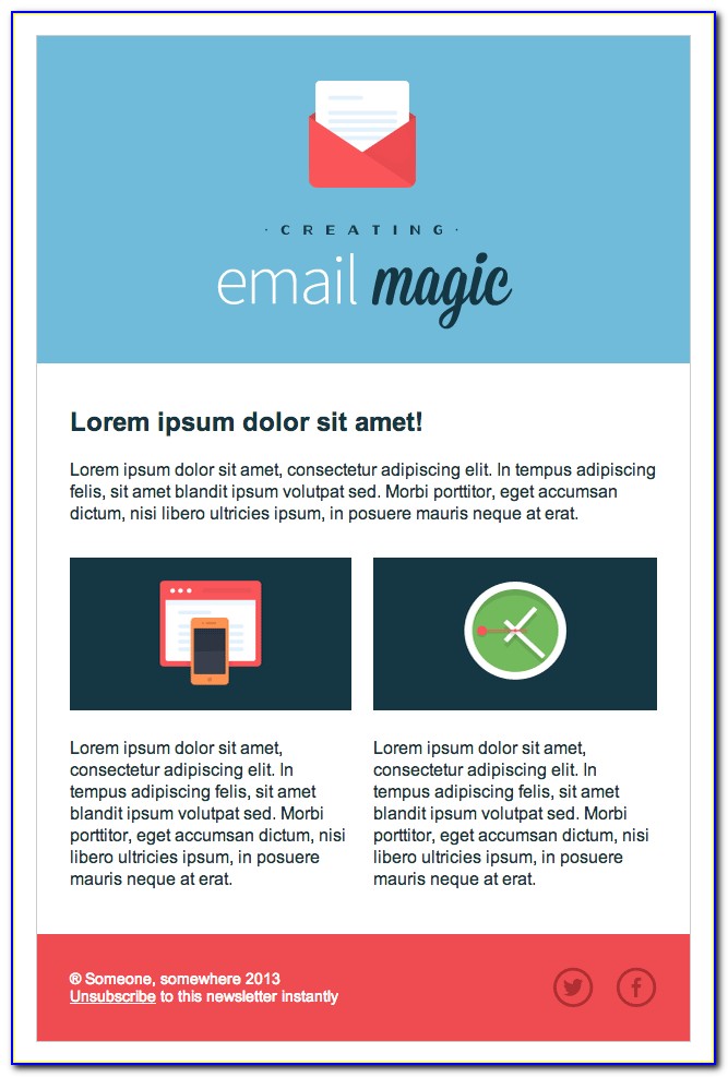 Email Newsletter Templates Free Html
