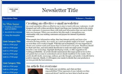 Email Newsletter Templates Outlook 2007