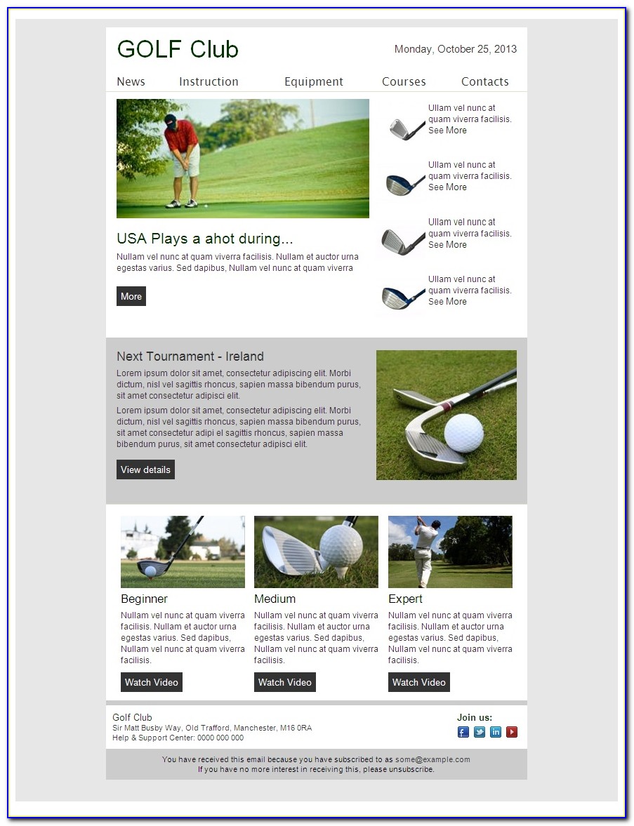Email Newsletter Templates Outlook 2013