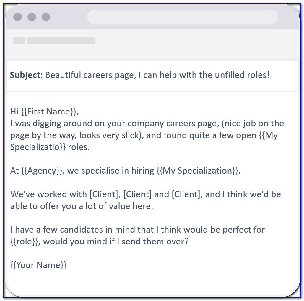 Email Templates For Recruiters