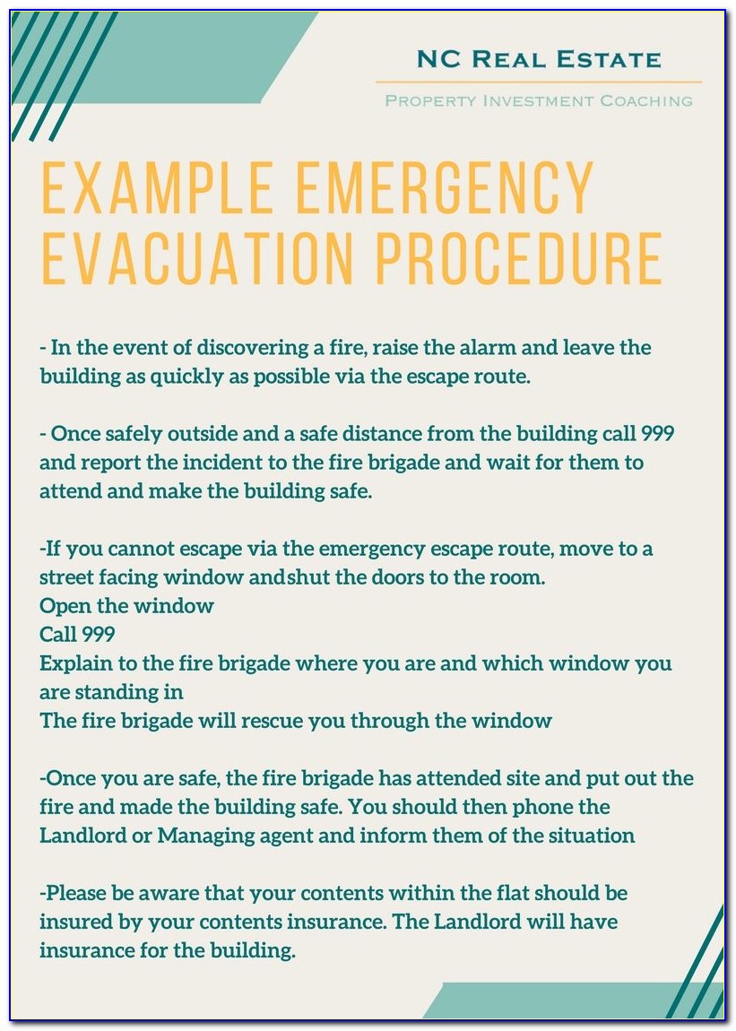 Emergency Evacuation Checklist Template