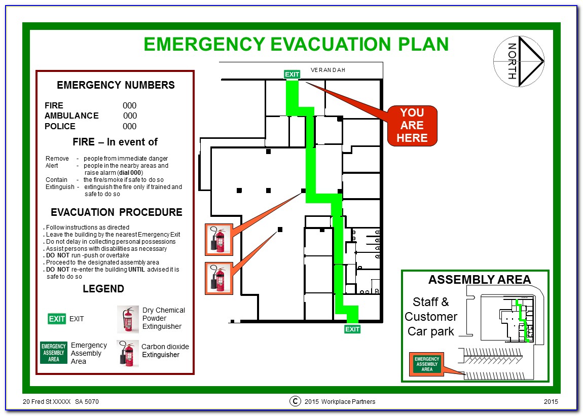 Emergency Evacuation Map Template