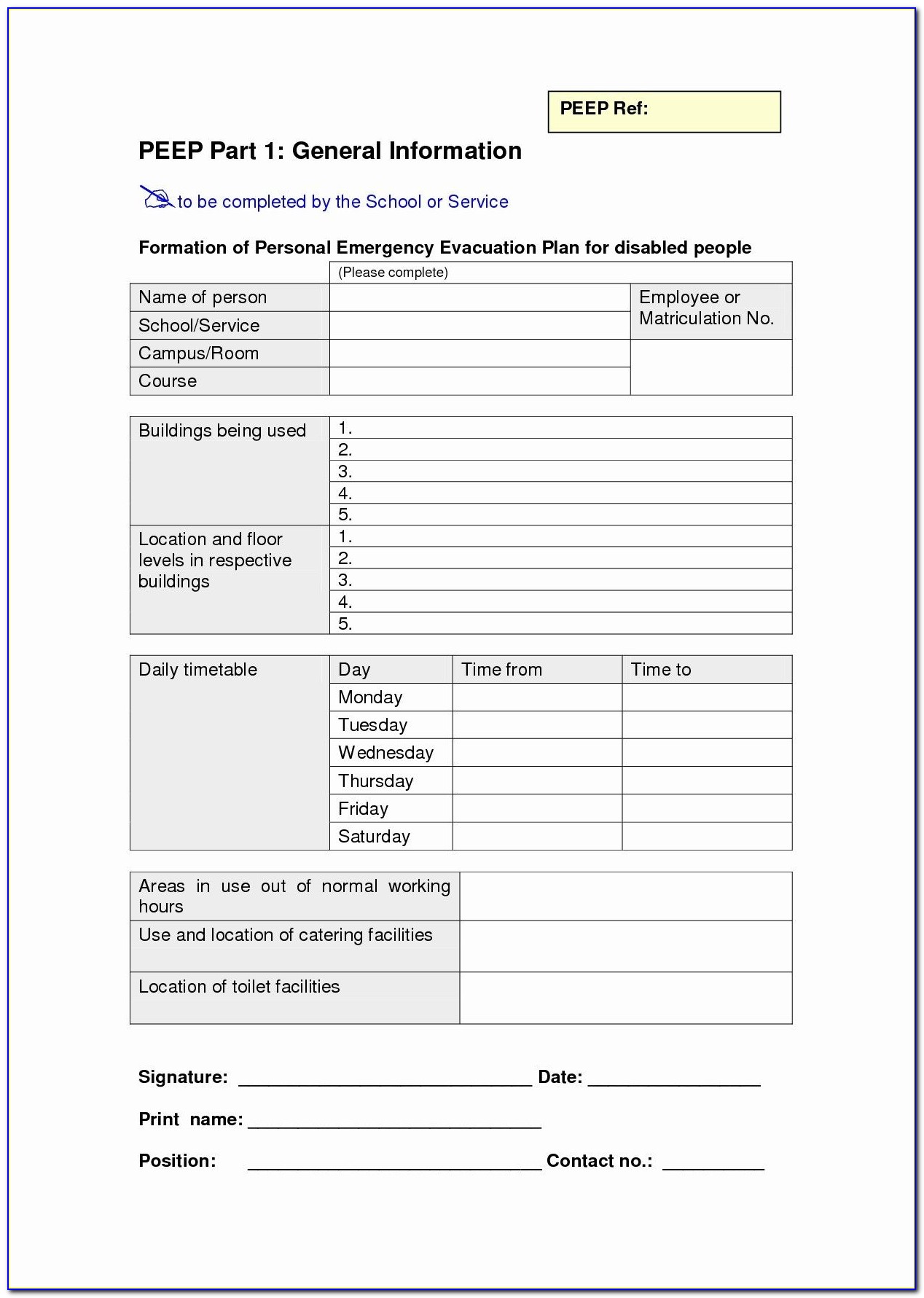 Emergency Evacuation Plan Template For Business South Africa