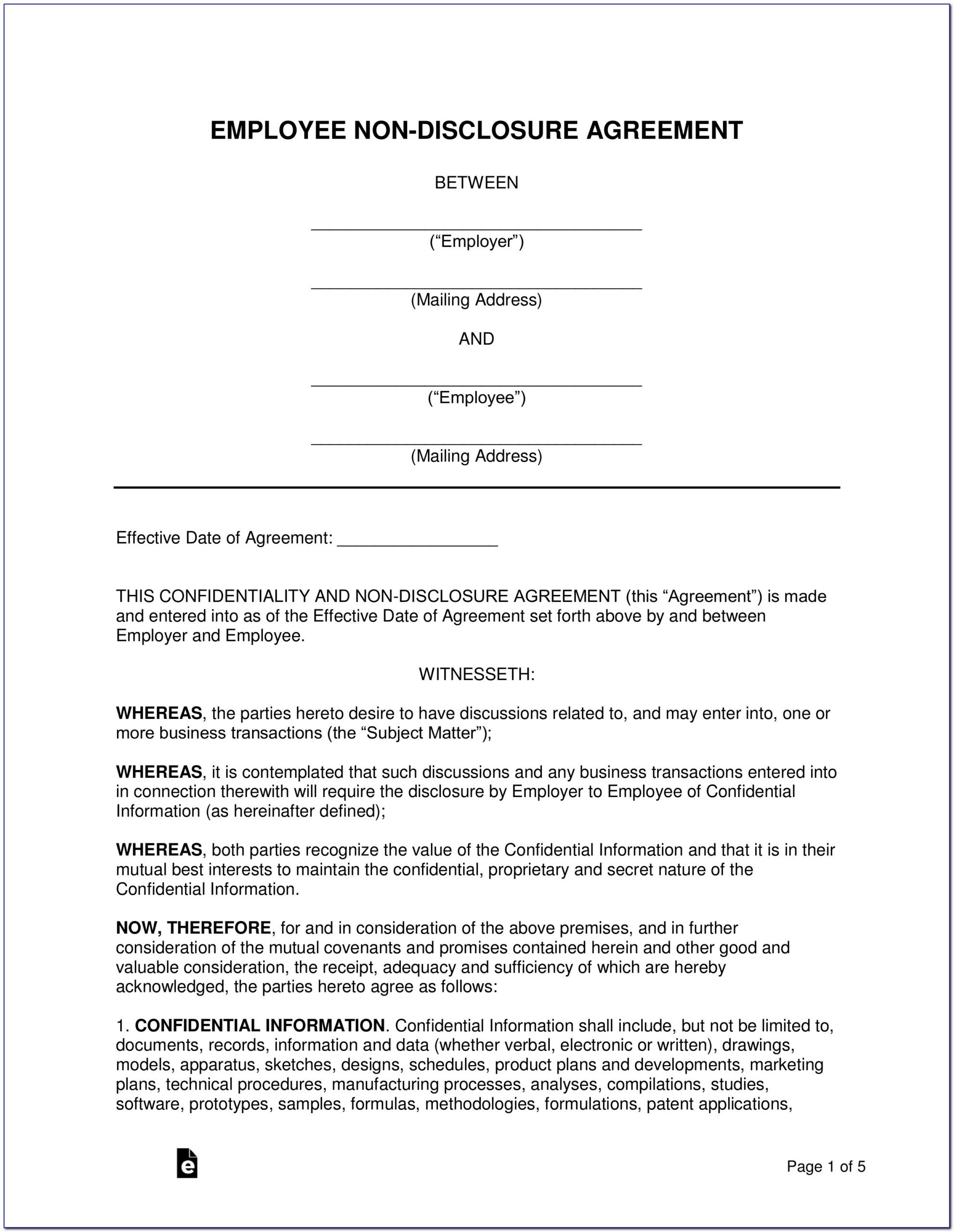 Employee Agreement Sample Nz