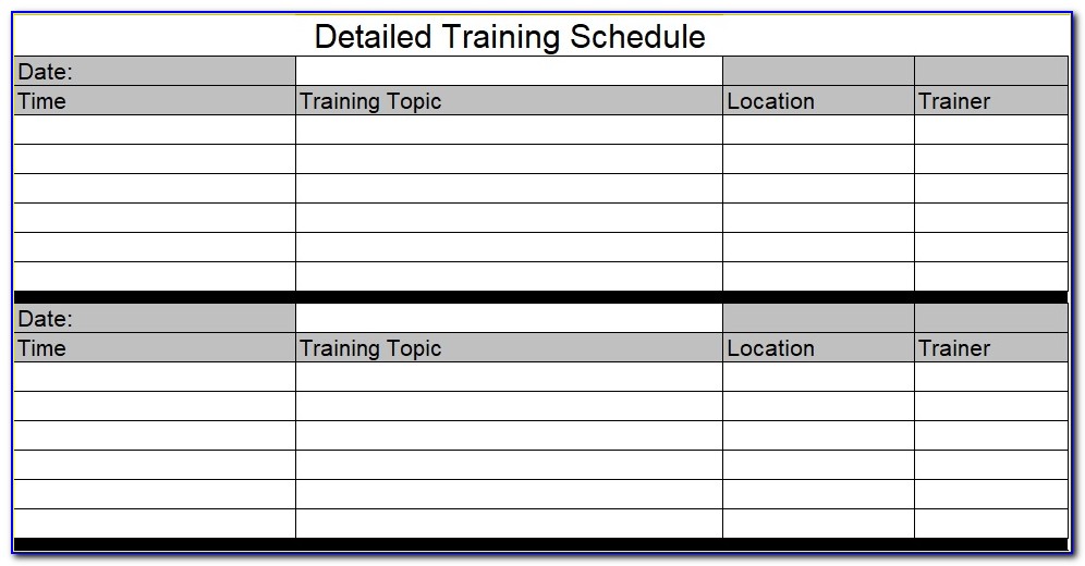 Employee Annual Training Plan Template Excel