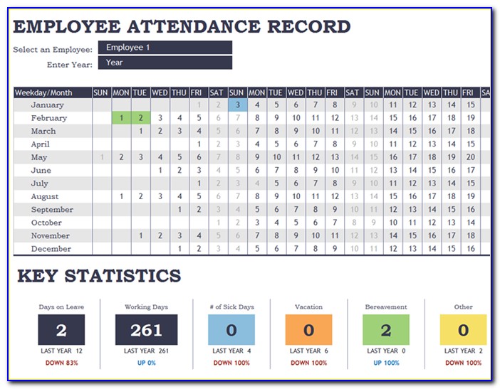 Employee Attendance Tracker Form Template