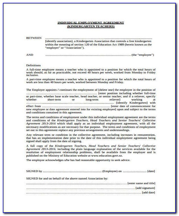 Employee Contract Letter Doc