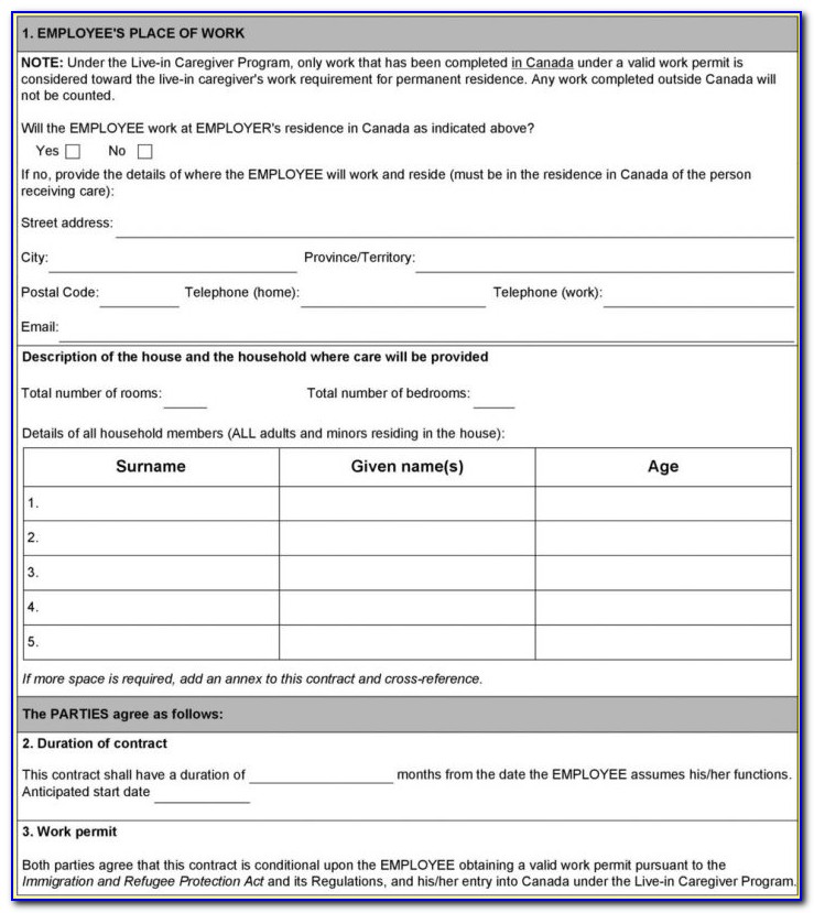 Employee Contract Template Pdf