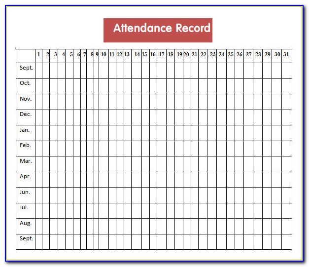 Employee Daily Attendance Record Form