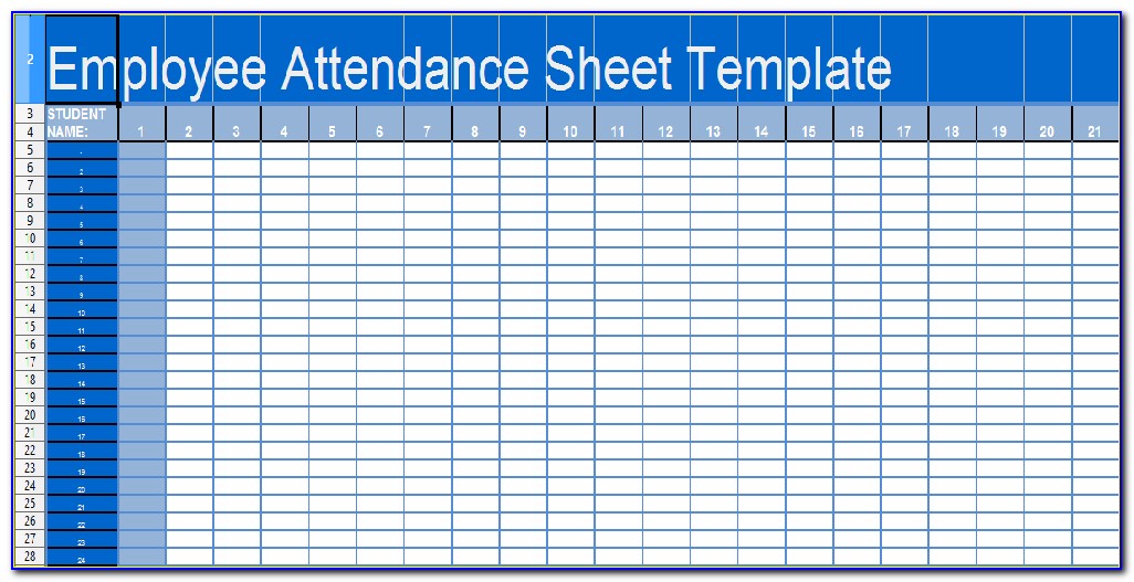 Employee Daily Attendance Register Template