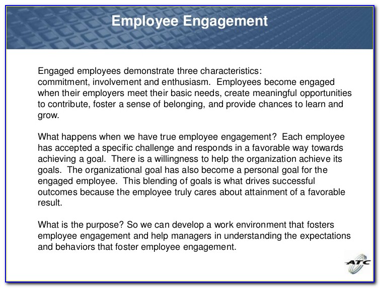 Employee Engagement Survey Questions Gallup