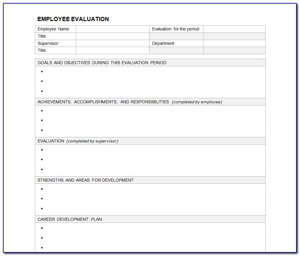 9 Employee Evaluation Form Examples Pdf Examples Employee Evaluation