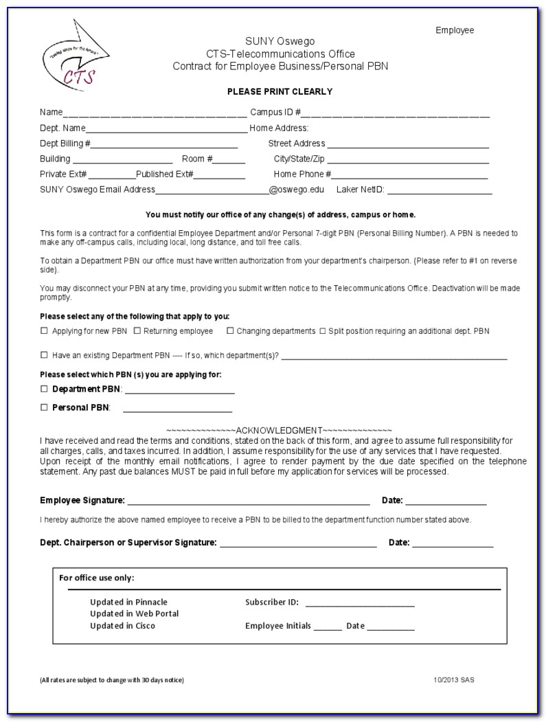 Employee Performance Agreement Template Free