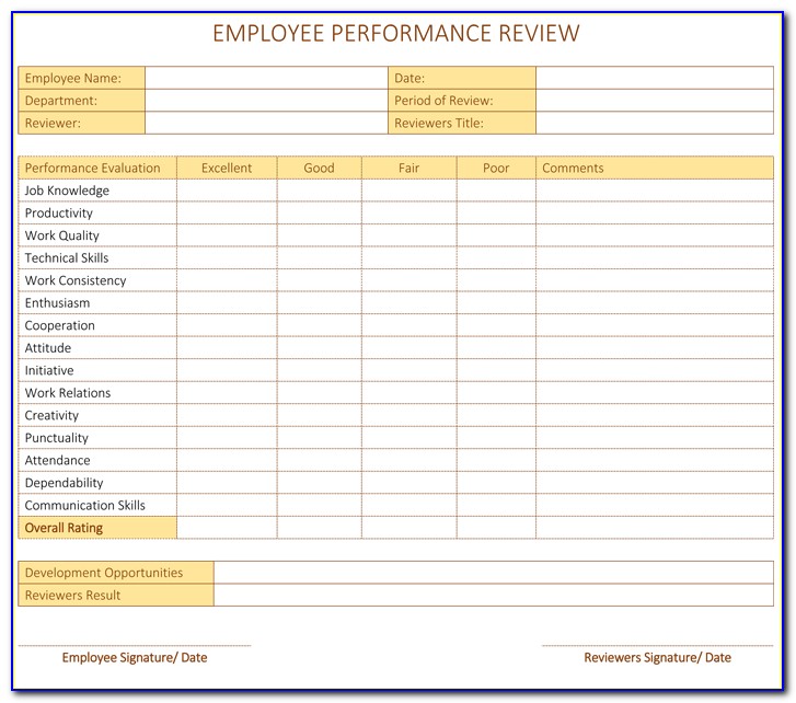 Employee Performance Evaluation Sample Phrases