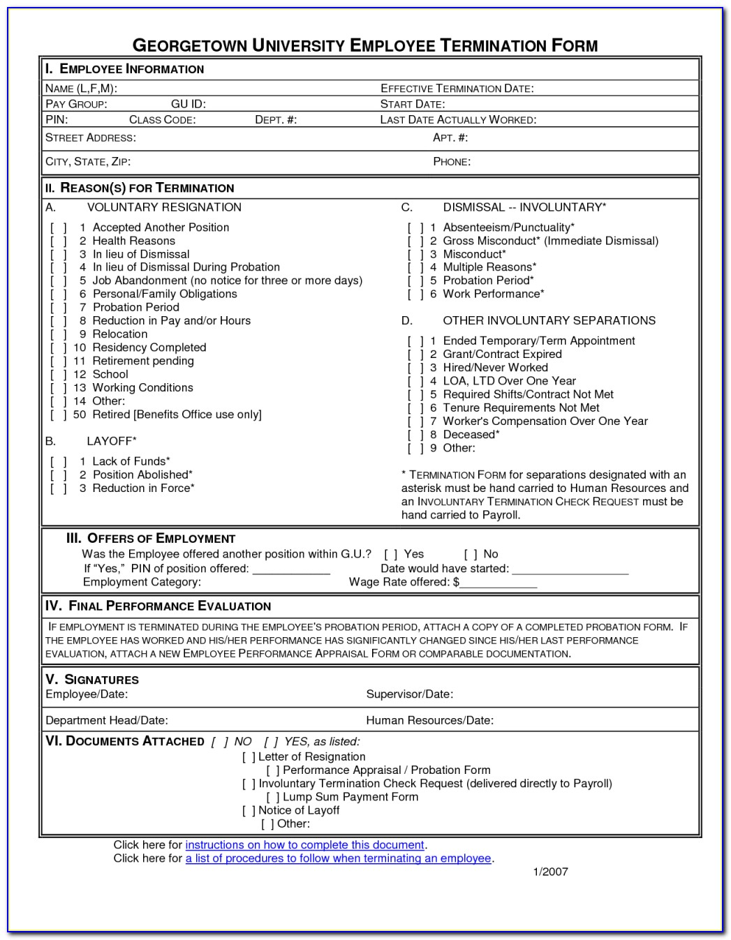 Employee Termination Template Letter