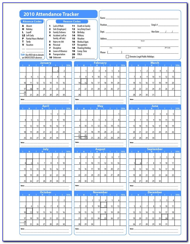 Employee Vacation Schedule Template Excel
