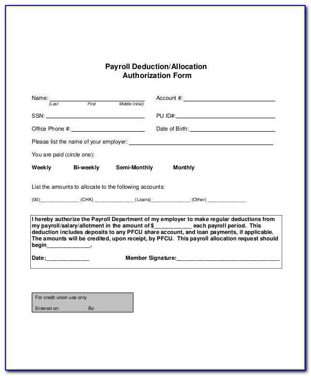 Employee Wage Deduction Agreement Template