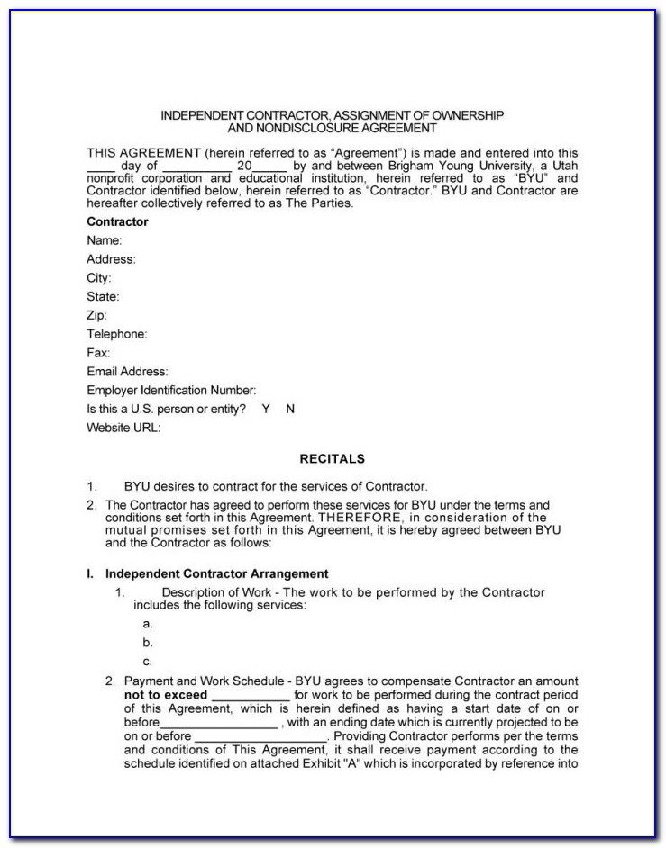 Employment Contract Format Doc