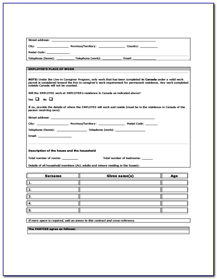 Employment Contract Sample Word Document