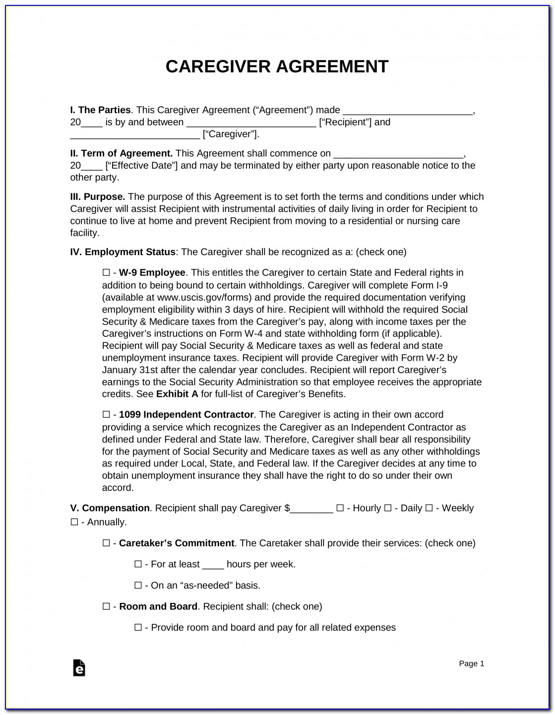 Employment Contract Template Doc South Africa