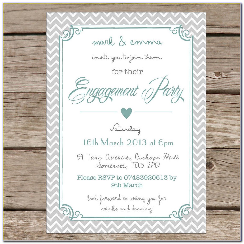 Engagement Invitation Card Template Online